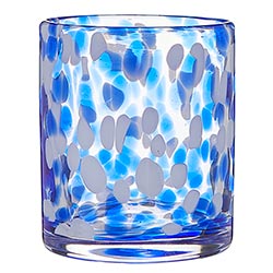 BLUE DOUBLE OLD FASHIONED GLASS