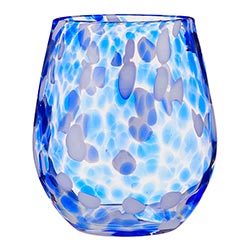 BLUE STEMLESS WINE GLASS disc