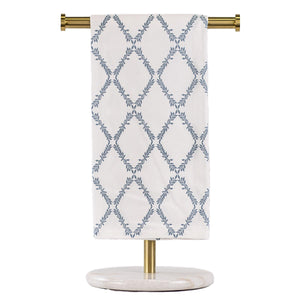 GRAND LATTICE BLUE HAND TOWEL