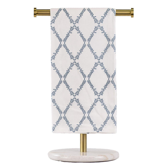 GRAND LATTICE BLUE HAND TOWEL