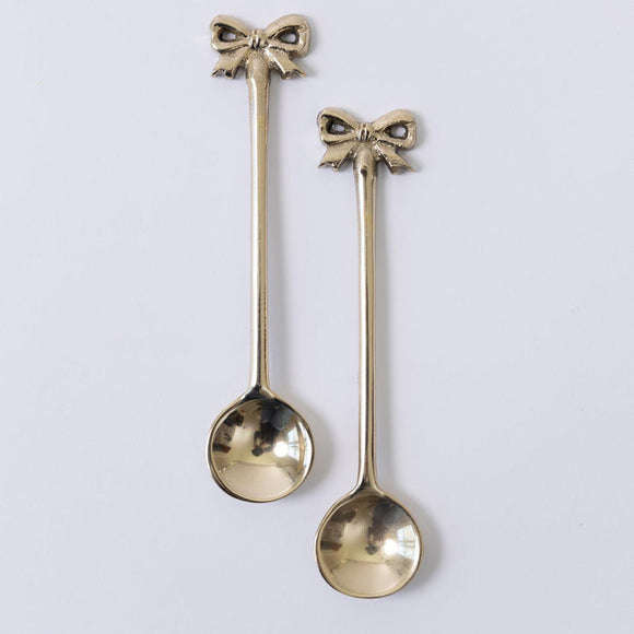 GOLD BOW DIP SPOON SET