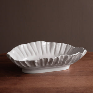 VIDA BLOOM LG OVAL BOWL, WHITE