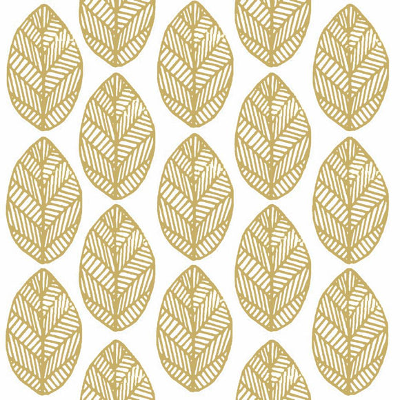 GOLD LEAVES BEVERAGE NAPKIN