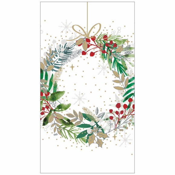 FESTIVE WREATH GUEST TOWEL