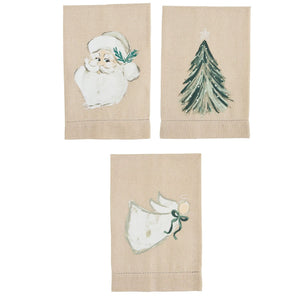 SANTA WHITE CHRISTMAS HAND TOWEL