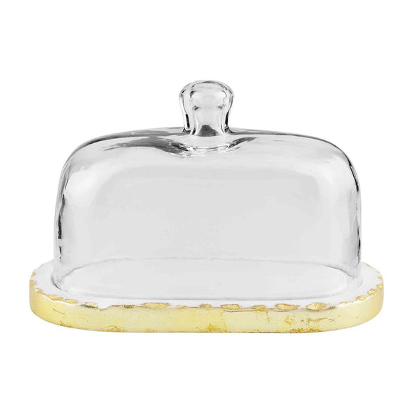 GOLD MARBLE BUTTER DISH