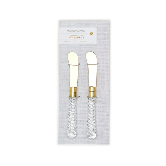 CRYSTAL CLEAR SPREADERS, SET OF 2