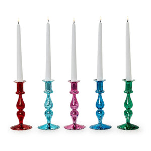 MERCURY GLASS TAPER CANDLE HOLDER