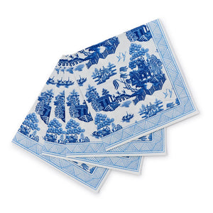 BLUE WILLOW COCKTAIL NAPKINS