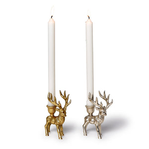 REINDEER TAPER CANDLESTICK HOLDER