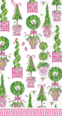 PINK TOPIARIES GUEST NAPKIN