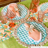 GINGHAM SCALLOPED PAPER PLACEMATS