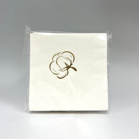 COTTON BOLL COCKTAIL NAPKINS