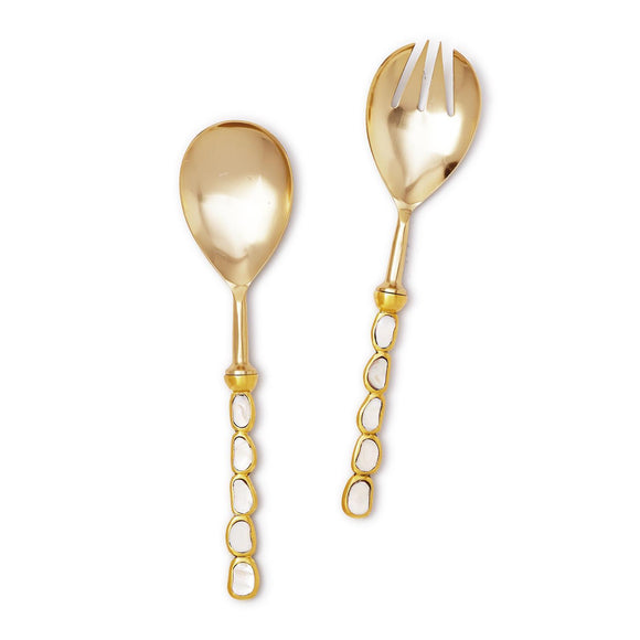 MOTHER OF PEARL SERVERS, SET OF 2