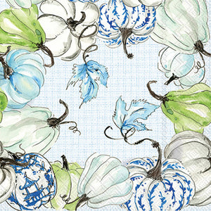 CHINOISERIE STACKED PUMPKIN LUNCH NAPKIN