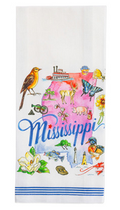 MISSISSIPPI COLLECTION TEA TOWELS, SET OF 2