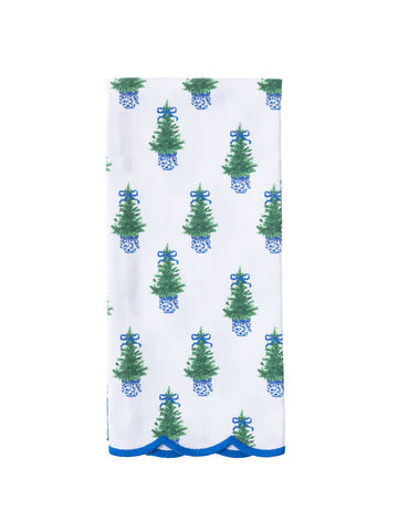 FANCY & FESTIVE TREE PRINT TEA TOWEL