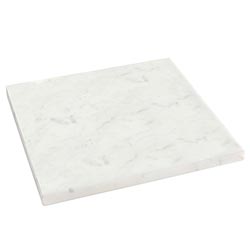 WHITE MARBLE SERVING BOARD, SQUARE