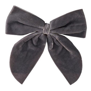 CHARCOAL GREY VELVET NAPKIN TIES, SET OF 4