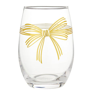 GOLD BOW WINE GLASS
