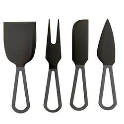 MATTE BLACK CHEESE KNIVES SET