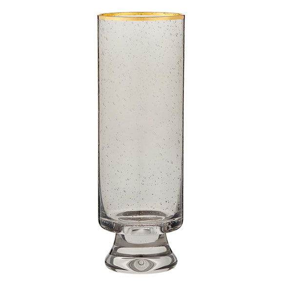 GREY GOLD RIMMED CHAMPAGNE GLASS