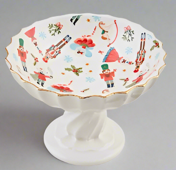 NUTCRACKER PEDESTAL CANDY DISH