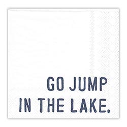 GO JUMP IN THE LAKE COCKTAIL NAPKIN