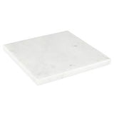 WHITE MARBLE FOOTED TRAY, 8"
