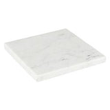 WHITE MARBLE FOOTED TRAY, 6"