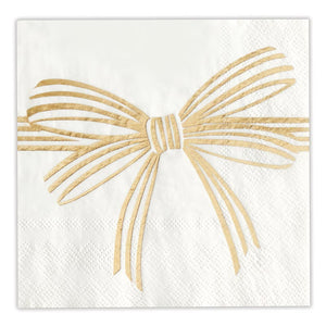 GOLD BOW COCKTAIL NAPKIN