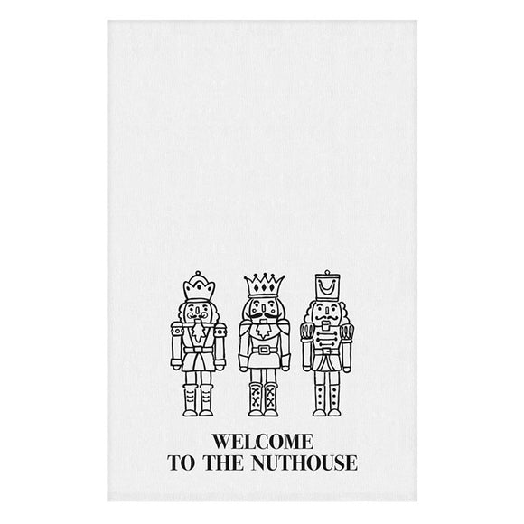 WELCOME TO NUTHOUSE KITCHEN TOWEL