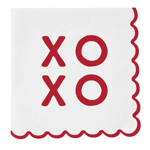 XOXO SCALLOP COCKTAIL NAPKINS