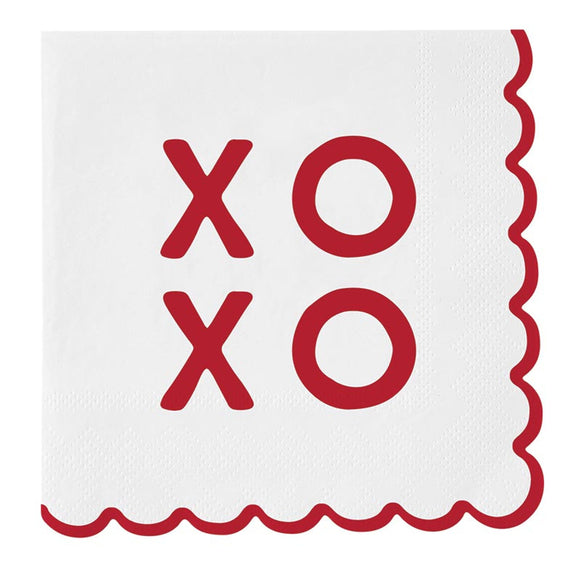 XOXO SCALLOP COCKTAIL NAPKINS