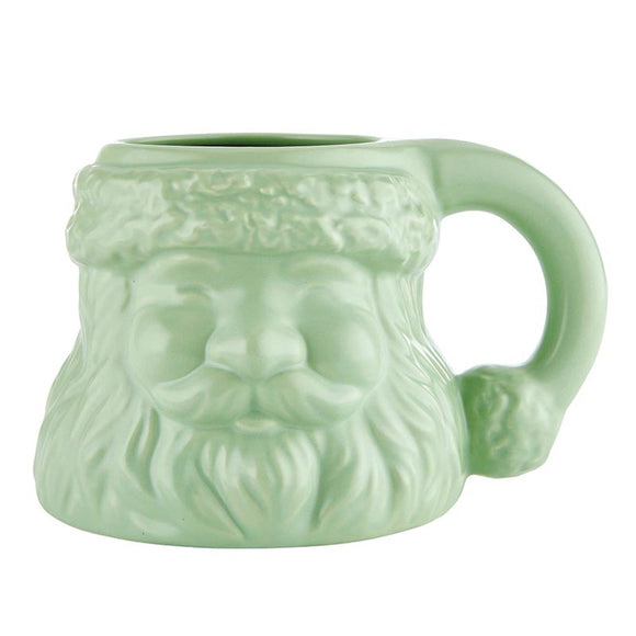 SANTA SHAPED MUG, MINT GREEN