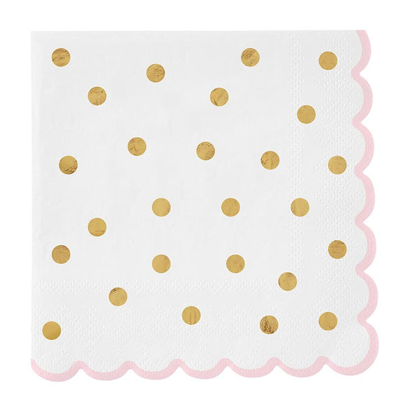 GOLD DOT SCALLOP NAPKIN