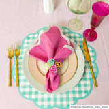 GINGHAM SCALLOPED PAPER PLACEMATS