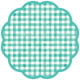 GINGHAM SCALLOPED PAPER PLACEMATS