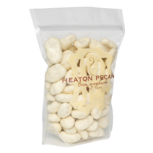 WHITE CHOCOLATE COVERED PECANS, 1 LB BAG