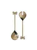 GOLD BOW SALAD SERVER SET