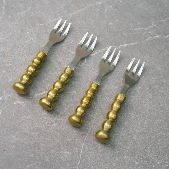 GOLD BEADED COCKTAIL FORK