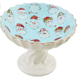 SANTA PEDESTAL CANDY DISH