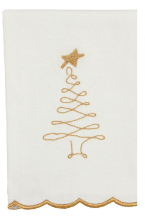 GOLD TREE EMBROIDERED TOWEL