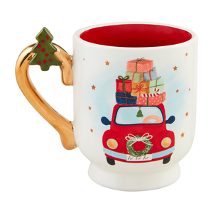 CAR CHRISTMAS PEDESTAL MUG