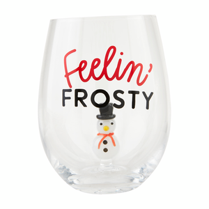 SNOWMAN ICON WINE GLASS