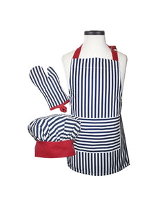 KIDS STRIPED APRON SET