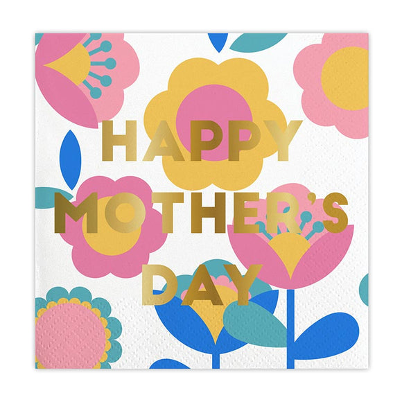 HAPPY MOTHER'S DAY TULIP BEVERAGE NAPKINS disc