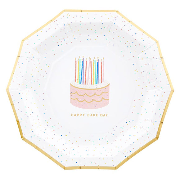 HAPPY CAKE DAY PAPER PLATES