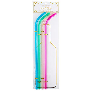 WINE BOTTLE MULTI-COLORED STRAWS