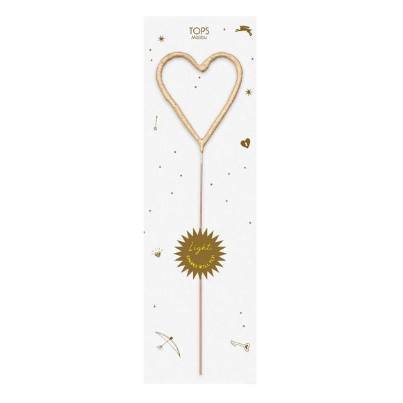 GOLD SPARKLER PARTY CANDLE, HEART